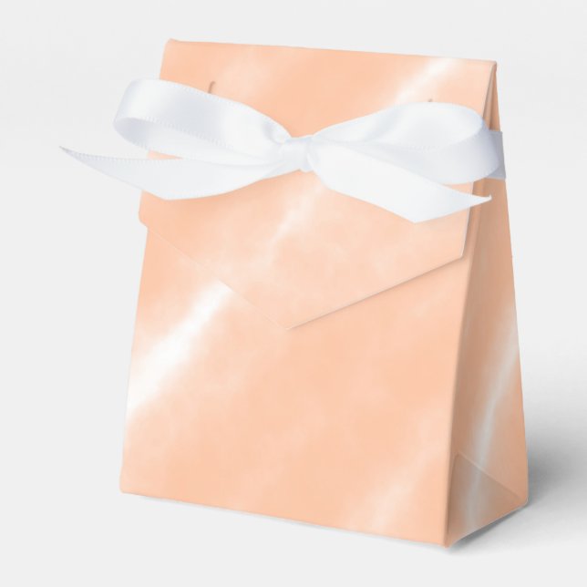 Peach Fuzz Colour Watercolor Abstract Pattern Favor Box (Front Side)