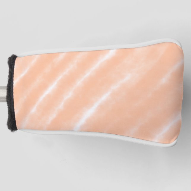 Peach Fuzz Colour Watercolor Abstract Pattern Golf Head Cover (Front)