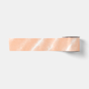 Peach Fuzz Colour Watercolor Abstract Pattern Satin Ribbon
