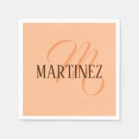 Peach Fuzz Elegant Personalized Name