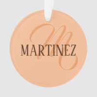 Peach Fuzz Elegant Personalized Name