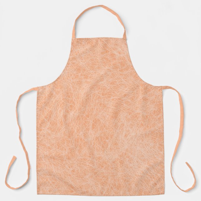 Peach Fuzz Faux Leather  Apron (Front)