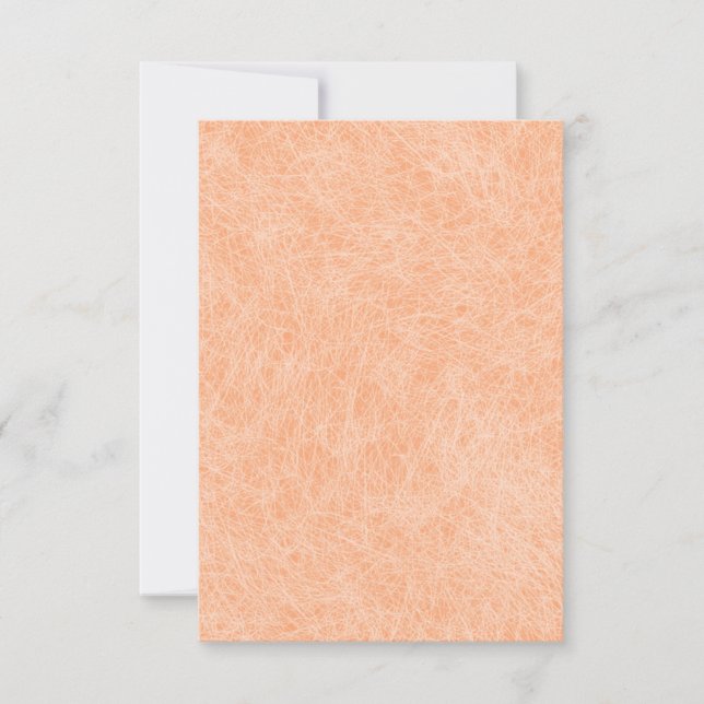 Peach Fuzz Faux Leather  Card (Front)