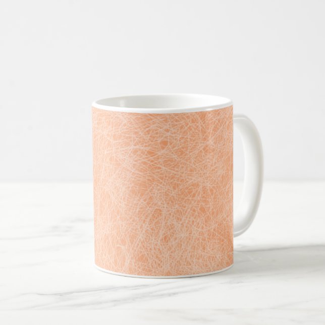 Peach Fuzz Faux Leather  Coffee Mug (Front Right)