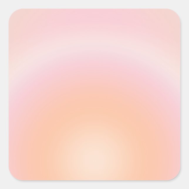 Peach Fuzz Gradient Square Sticker (Front)