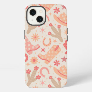 Peach Fuzz Groovy Cowgirl boots and hats iPhone 13 Case