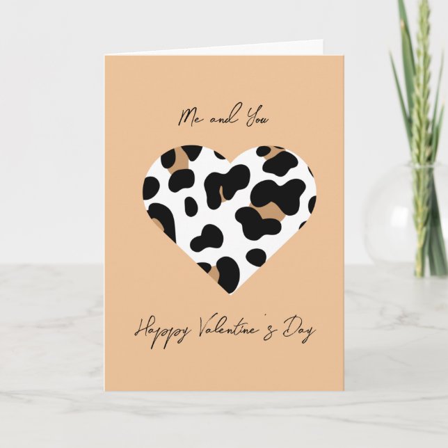 Peach Fuzz Love: Customizable Valentine's Day Card (Front)
