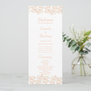 Peach Fuzz minimalist Trendy Flower Pattern Program