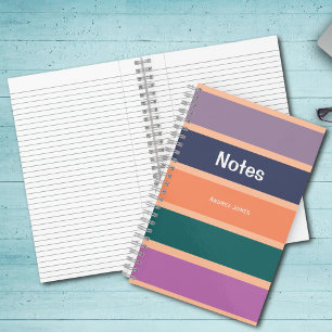 Peach Fuzz Monogrammed Full Name Notes Notebook
