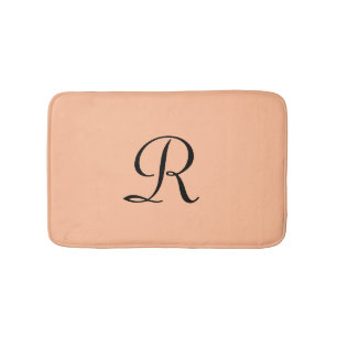 Peach Fuzz Monogrammed Plush Bath Mat