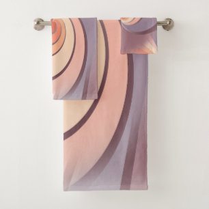 Peach fuzz seashell bath towel set