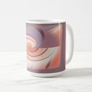 Peach fuzz seashell coffee mug