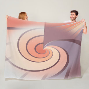 Peach fuzz seashell fleece blanket