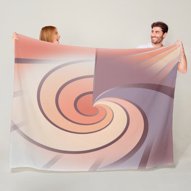 Peach fuzz seashell fleece blanket (In Situ)