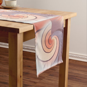 Peach fuzz seashell long table runner