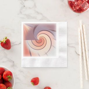Peach fuzz seashell napkin