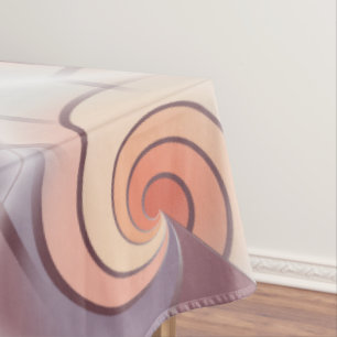 Peach fuzz seashell tablecloth