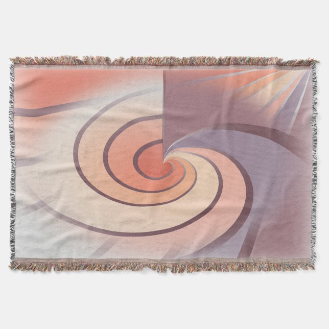 Peach fuzz seashell throw blanket (Front)
