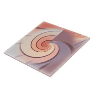 Peach fuzz seashell tile