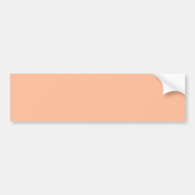 Peach Fuzz Solid Colour Bumper Sticker (Front)