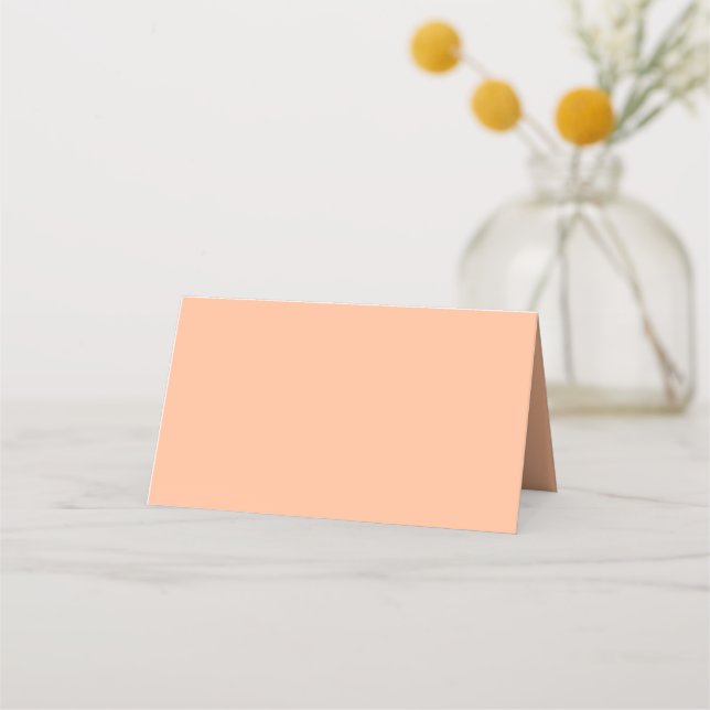 Peach Fuzz Solid Colour Place Card (Front)