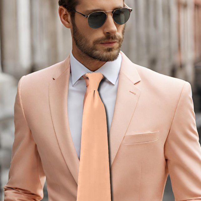 peach  fuzz solid colour tie (Creator Uploaded)