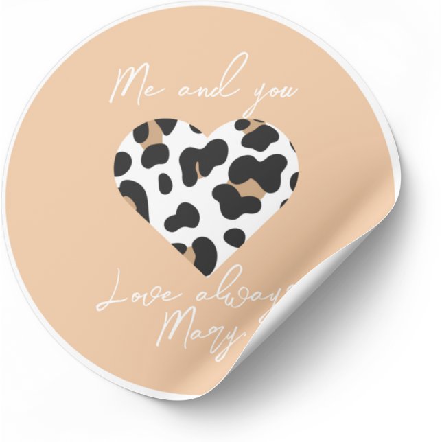 Peach Fuzz Valentine's Favour Sticker - Heart Prin (Creator Uploaded)
