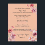 Peach Fuzz Wedding Advice Well Wishes  Card<br><div class="desc">Pretty wedding peach fuzz flowers cards for your guests to add their advice and well wishes. What a cute way to remember your special day. Lovely pink,  peach fuzz colour,  watercolor flowers.</div>
