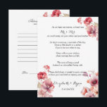 Peach Fuzz Wedding Advice Well Wishes  Card<br><div class="desc">Pretty wedding peach fuzz flowers cards for your guests to add their advice and well wishes. What a cute way to remember your special day. Lovely pink,  peach fuzz colour,  watercolor flowers.</div>