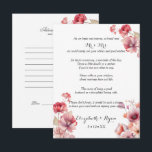 Peach Fuzz Wedding Advice Well Wishes  Card<br><div class="desc">Pretty wedding peach fuzz flowers cards for your guests to add their advice and well wishes. What a cute way to remember your special day. Lovely pink,  peach fuzz colour,  watercolor flowers.</div>