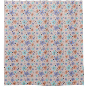 Peach garden floral spring pattern