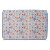 Peach garden floral spring pattern