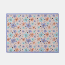 Peach garden floral spring pattern