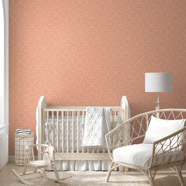 Peach Geometric Seamless Pattern  Wallpaper (Kids)
