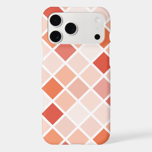 Peach Geometric Square Pattern (Back)