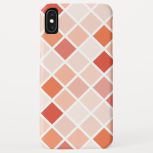 Peach Geometric Square Pattern iPhone XS Max Case