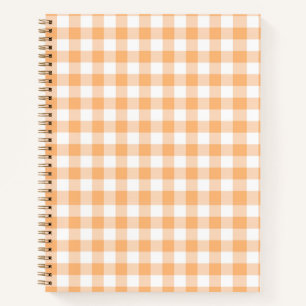 Peach Gingham Notebook