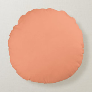 Peach Glow Red Palette Round Pillow
