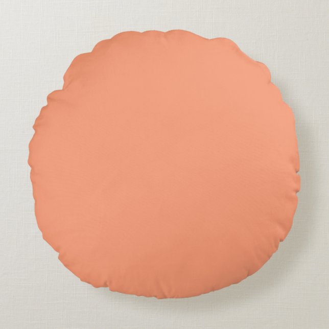Peach Glow Red Palette Round Pillow (Front)
