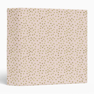 Peach Gold Confetti Dots Binder
