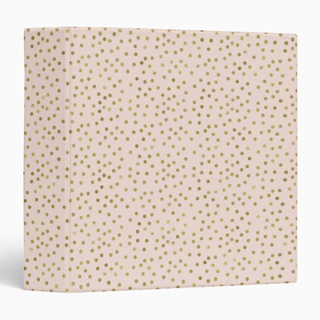 Peach Gold Confetti Dots Binder (Front/Spine)