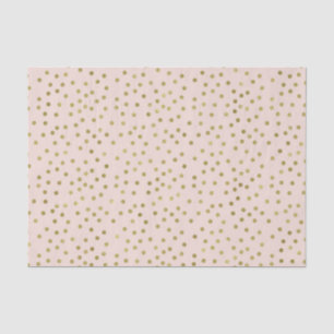 Peach Gold Confetti Dots Tissue Paper