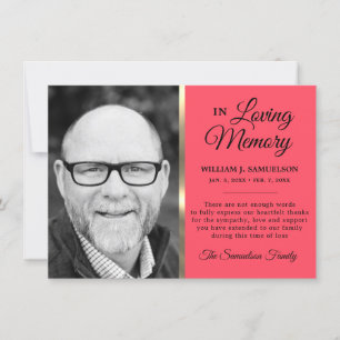 Peach Gold Sympathy Funeral Memory MERCI Photo