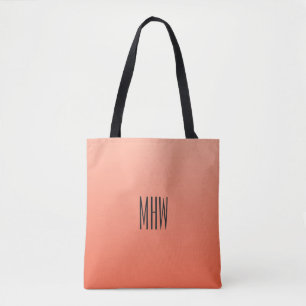 Peach Gradient custom monogram bags