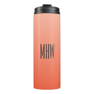 Peach Gradient custom monogram tumbler