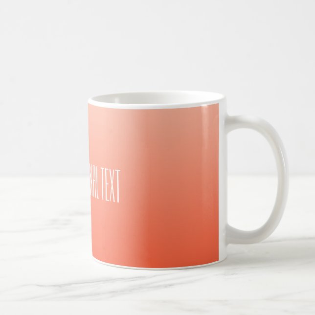 Peach Gradient custom text mugs (Right)