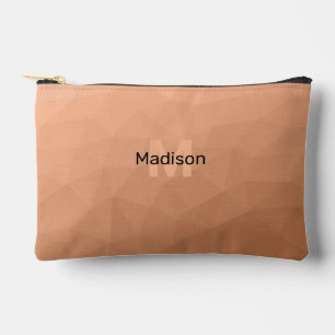 Peach gradient geometric mesh pattern Monogram Accessory Pouch
