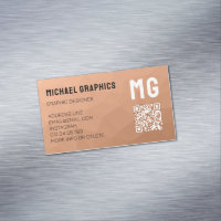 Peach gradient geometric mesh pattern QR code