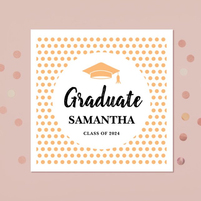 Peach Graduation  Napkin (Creator Uploaded)