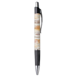 Peach Grapefruit Cream Cocoa Tan Stripes Pen